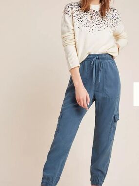 Anthropologie Cloth & Stone Cargo Jogger Pants Women' Small Gray
